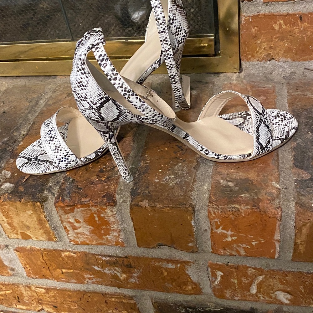 Snakeskin Strappy Heels